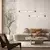 LED luster na sajli CORTE LED/18W/230V, crne boje