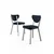 HANAH HOME Set stolica (4 komada) Arfe Anthracite White