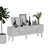 Hanah Home HANAH HOME Moda - White, Silver TV omarica, (20868168)