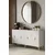 Hanah Home komoda Salkim 150, 125 cm, bela / travertin / zlatna