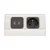 Pohištvena vtičnica 1x2P+Z, 2xUSB