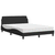 Krevet s madracem Dover crni 140 x 190 cm baršunasti