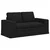 Vidaxl Kavč 2 pcs Črna 182 x 80 x 82 cm blago