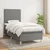 Vidaxl Box spring postelja z vzmetnico temno siva 90x190 cm blago