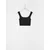 Sinsay - Rebrasti crop top - crno