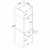 Hanah Home ormarić za veš mašinu KD116, 66,6 cm, beli