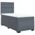 vidaXL Box spring postelja z vzmetnico temno siva 80x200 cm žamet