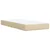 Vidaxl Box spring postelja z vzmetnico krem 90x200 cm blago