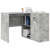 Kutni stol s ladicama Betonski sivi 102 x 88 x 75 cm