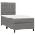 Vidaxl Box spring postelja z vzmetnico temno siva 90x190 cm blago