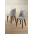 Hanah Home set trpezarijskih stolica Mara 4 kom, siva tkanina Babyface, braon metalne noge