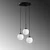 Opviq Luster Orbital-15-14006, 36x36x115cm, IP20, Belo-crni