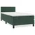Greatstore Box spring postelja z vzmetnico temno zelena 100x200 cm žamet