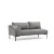 Atelier del Sofa Ugaona garnitura Leo 90x65x255cm Siva