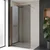 Stena za prhanje Rea Flexi Grey/Brush Copper 140