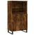 Visoka komoda dimljenog hrasta 60x36x110 cm konstruiranog drva