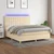 Vidaxl Box spring postelja z vzmetnico LED krem 160x200 cm blago
