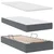 Krevet s od storage s madracem Tamno siva 90 x 200 cm Baršun
