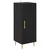 Highboard 2 pcs Crni hrast Konstruirano drvo