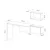 Hanah home Radni sto 74x145x45cm Bijeli hrast