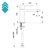 Herz Baterija za umivaonik SQ 0057, Hrom