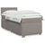 Vidaxl Box spring postelja z vzmetnico taupe 80x200 cm blago