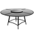vidaXL Set iz poli ratana za 12 oseb okrogla miza in stoli črne barve