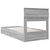 Krevet s od storage Siva Sonoma 75 x 190 cm Konstruirano drvo