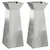 Stup saksija 2 pcs Srebrno 40 x 40 x 100 cm