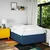 Vidaxl Posteljni okvir brez vzmetnice moder 120x190 cm blago