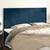 Vidaxl Vzglavje postelje temno modro 200x5x118/128 cm žametno