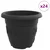 Okrugla saksija za cveće 24 pcs Crna O 34 x 28 cm Plastika