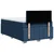 Vidaxl Box spring postelja z vzmetnico modra 120x190 cm blago
