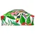 Set jastučića za palete 2 pcs Tropska džungla 200 x 40 x 8 cm