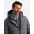 Ombre Mens long quilted jacket with lapels and lining - graphite
