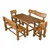 CASARREDO Vrtna miza OM-101 iz masivnega jelševega lesa, rjava 150 x 75 x 75 cm