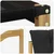 Set vanjskih sofa s jastukom 4 pcs Bijela i crna