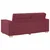 Vidaxl Dvosed vinsko rdeč 180x78x84 cm blago