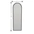 Hanah Home Podno ogledalo Emma, 50x160cm, Crno
