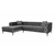 ATELIER DEL SOFA Ugaona garnitura Como Eco Left Anthracite Black