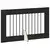 Vrata za pse s postoljem 6 pcs Crni hrast 100 x 60 cm