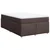 Vidaxl Box spring postelja z vzmetnico temno rjava 120x190 cm blago