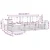 Set vanjskih sofa 3 pcs Bijela i svjetlosiva Poliester