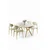 Hanah Home Trpezarijski set, 5 komada, Svetlozeleni