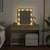 Toaletni stolić s LED svjetlima boja hrasta 100 x 40 x 130 cm