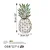 Wallity Zidna dekoracija Pineapple 223, 56x24x1.5 cm, Šarena