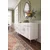 Hanah Home komoda Ilay 180, 180 cm, bela / srebrna
