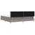 Vidaxl LED Box Spring Postelja z blazino Taupe 200 x 200 cm blago