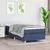 Vidaxl Box spring postelja z vzmetnico moder 90x190 cm blago