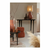 Oranžen tabure iz tkanine bouclé Leyla – Light & Living